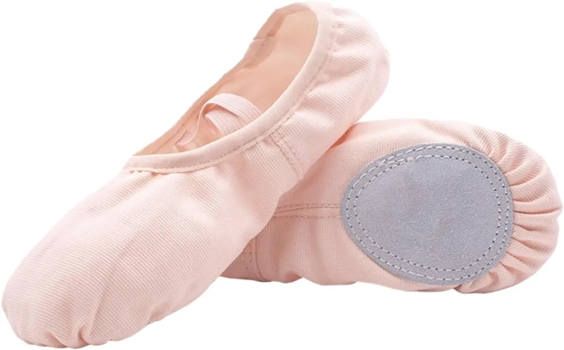 Ballet Shoes for Girls Ballet Slippers Canvas Ballet Dance Shoes for Toddler/Little Kid/Big Kid