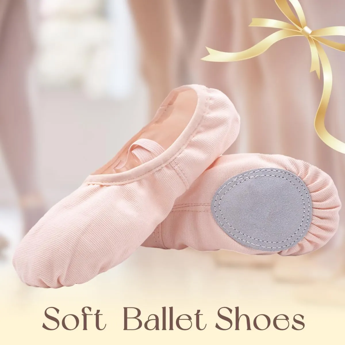 Ballet Shoes for Girls Ballet Slippers Canvas Ballet Dance Shoes for Toddler/Little Kid/Big Kid