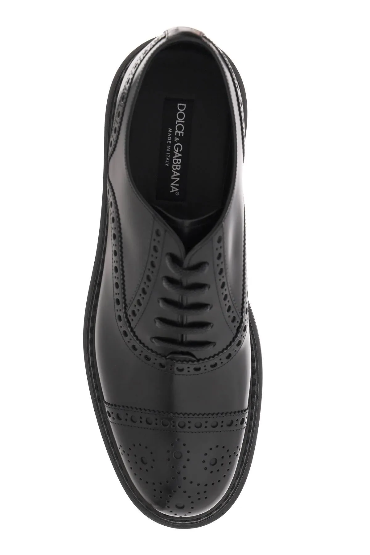 brushed leather oxford lace-ups