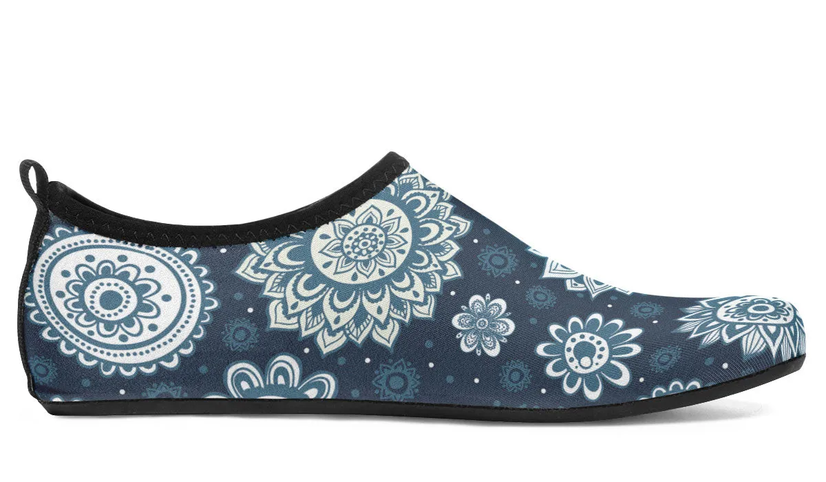 Flower Mandala Aqua Barefoot Shoes
