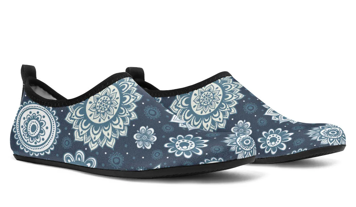Flower Mandala Aqua Barefoot Shoes