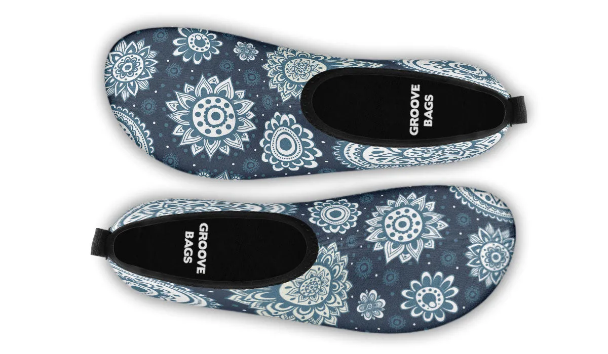 Flower Mandala Aqua Barefoot Shoes