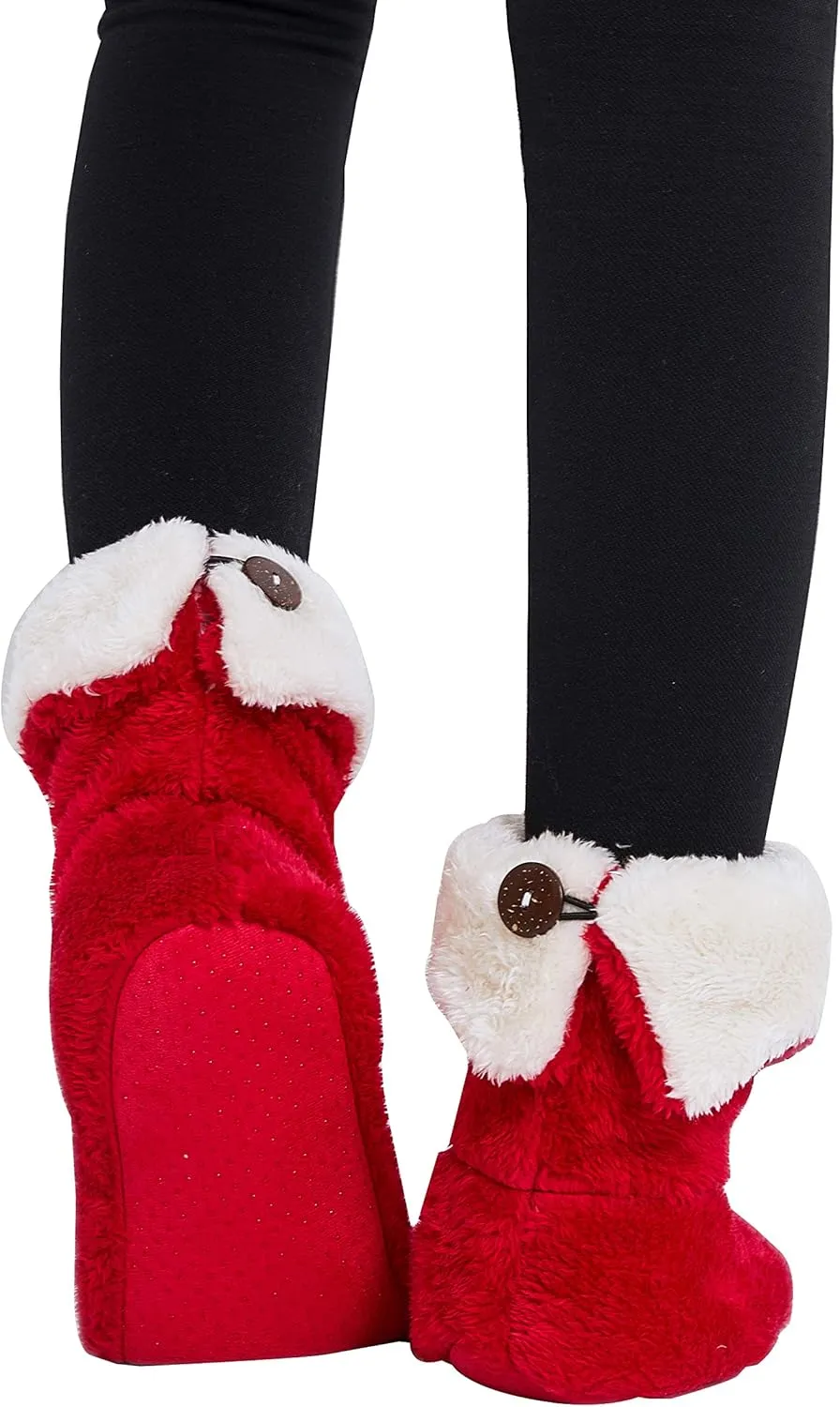 FRALOSHA Women's Slipper Sock Coral Velvet Indoor Spring-Autumn Super Soft Warm Cozy Fuzzy Lined Booties Slippers