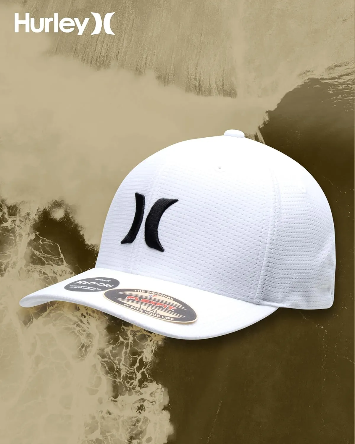 Hurley Men's Baseball Cap ?C Lightweight Curved Bill H2O Dri Fitted Caps for Men