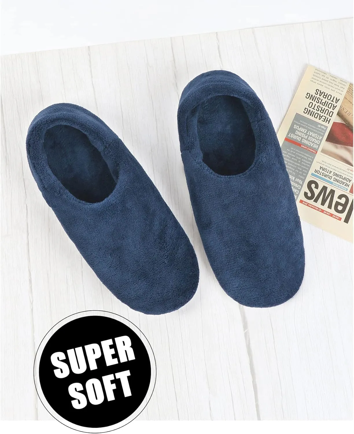 Keyela Unisex-adults Slipper Socks with Grippers Fuzzy House Slippers for Men's and Women's Indoor Winter Warm Fleece Lined Sock Slippers