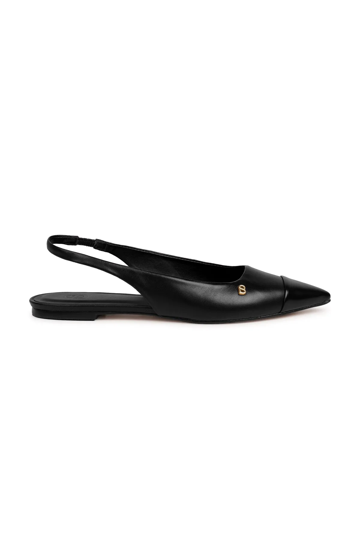 Lena Slingback Shoes - Black