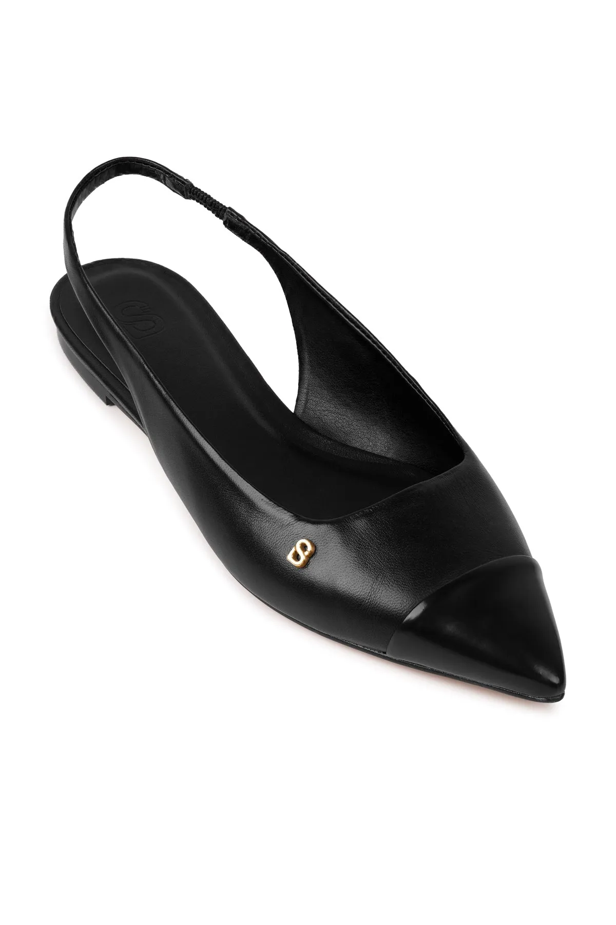 Lena Slingback Shoes - Black