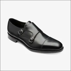 Loake Cannon Black Leather Buckle Monk Shoe@