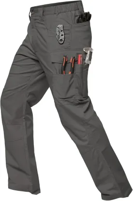 MANSDOUR Men's Ripstop Stretch Work Pants Lightweight Water Resistant Flex Cargo Pants Regular Fit EDC Utility Tactical Pants