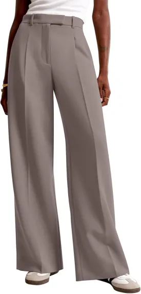 NIMIN Women Wide Leg Pants High Waisted Casual Work Trousers Business Dress Pants with Pockets