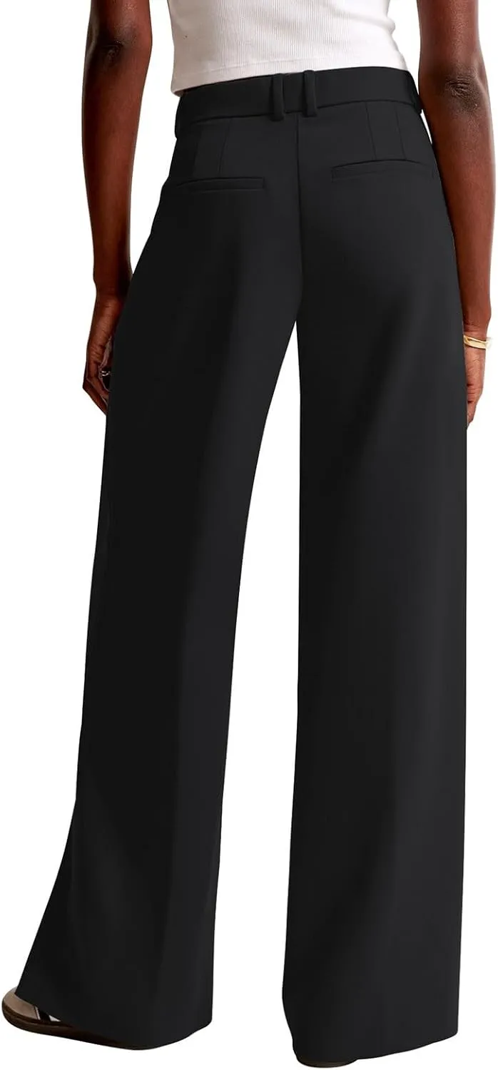 NIMIN Women Wide Leg Pants High Waisted Casual Work Trousers Business Dress Pants with Pockets