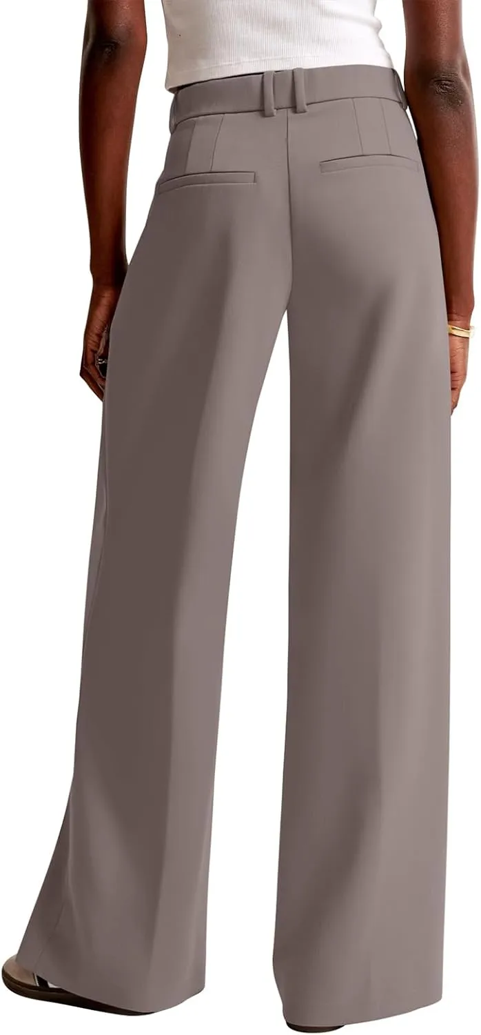 NIMIN Women Wide Leg Pants High Waisted Casual Work Trousers Business Dress Pants with Pockets