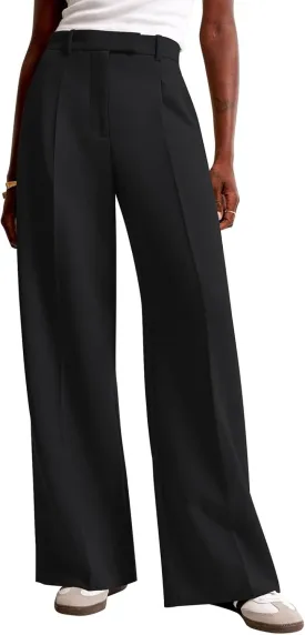 NIMIN Women Wide Leg Pants High Waisted Casual Work Trousers Business Dress Pants with Pockets