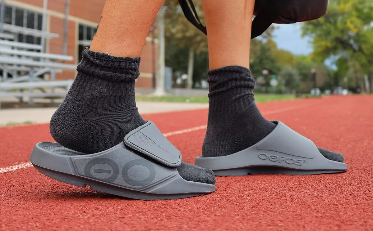 OOFOS Unisex OOahh Sport Flex Slide Sandal - Slate