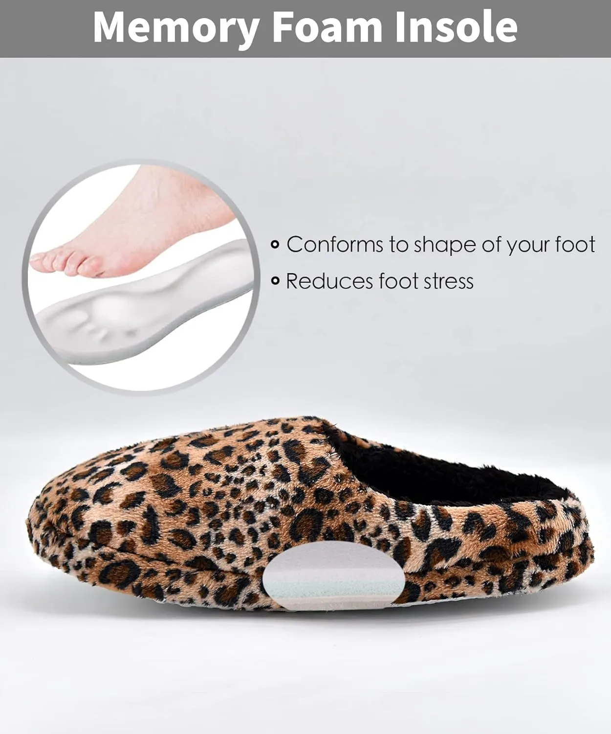 Panda Bros Women's Memory Foam Slippers Comfort Plush Fleece Lined House Shoes for Indoor & Outdoor
