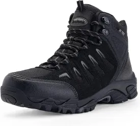 SHULOOK Men's Waterproof Hiking Boots Non-Slip Lightweight Outdoor Mid Top Ankle Boot Breathable Hiker Trekking Shoes