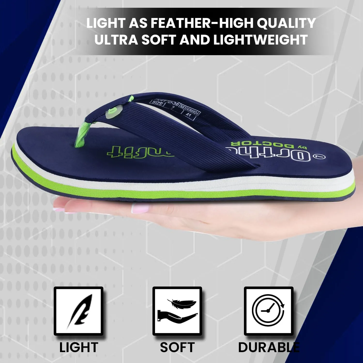 Ultra Cushion Slippers for Men's| Lightweight & Comfortable| Orthopedic & Diabetic| Casual & Stylish| Non-Slip Durable Mcr Dr Chappals & House Flip flops For Gent's & Boys D-36
