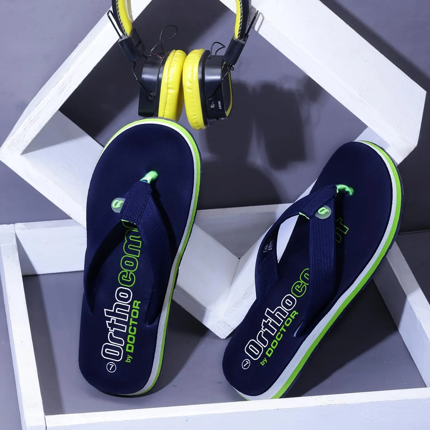 Ultra Cushion Slippers for Men's| Lightweight & Comfortable| Orthopedic & Diabetic| Casual & Stylish| Non-Slip Durable Mcr Dr Chappals & House Flip flops For Gent's & Boys D-36