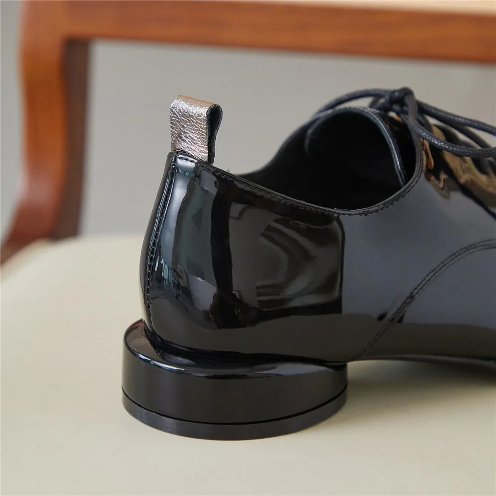 Uma Patent Leather Brogues - SIZE 39/ US 8