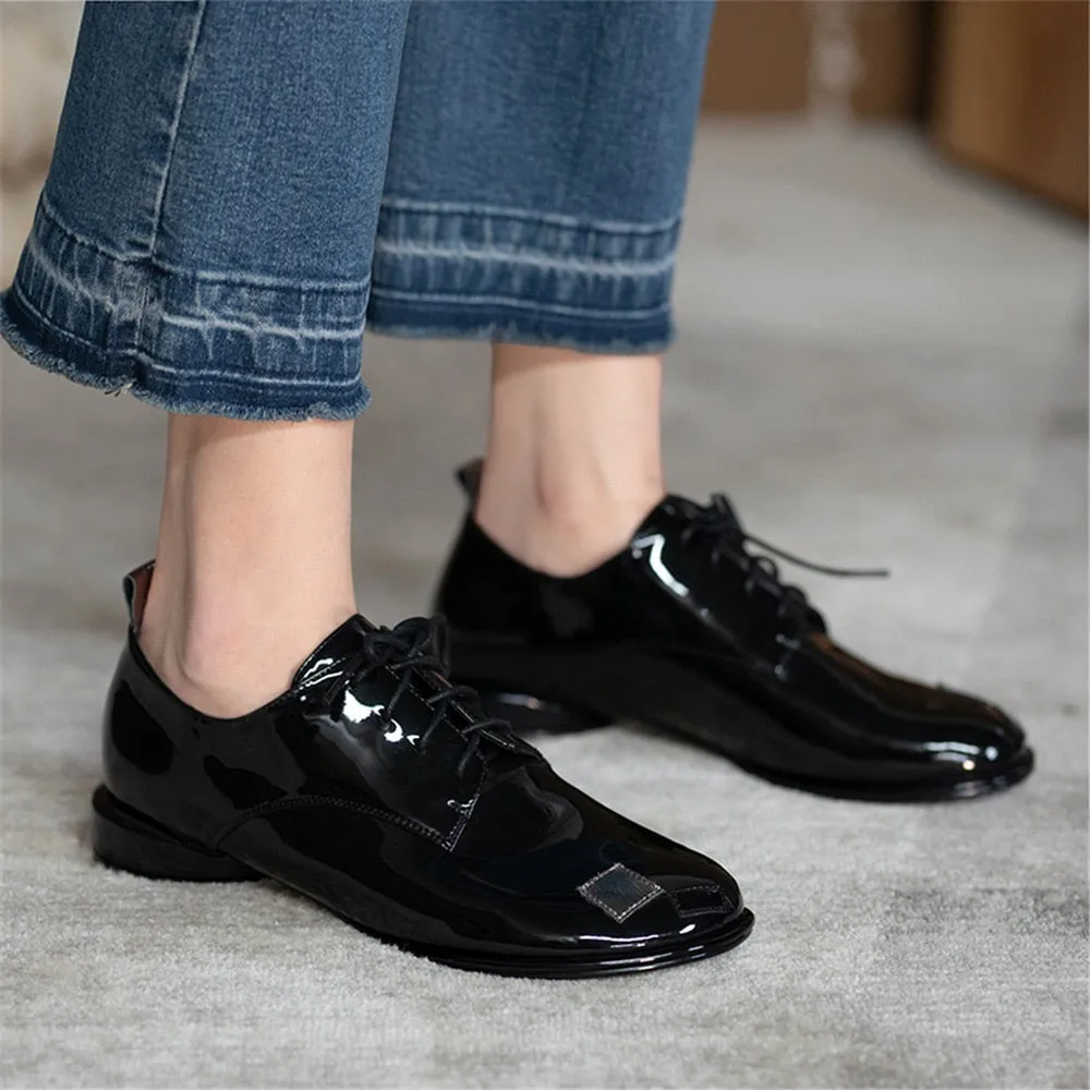 Uma Patent Leather Brogues - SIZE 39/ US 8
