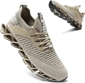 Vooncosir Men's Fashion Sneakers Breathable Mesh Running Shoes Blade Non Slip Soft Sole Casual Athletic Walking Shoes