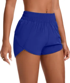 Womens Running Shorts Elastic High Waisted Shorts Workout Shorts Quick Dry Athletic Shorts Pants